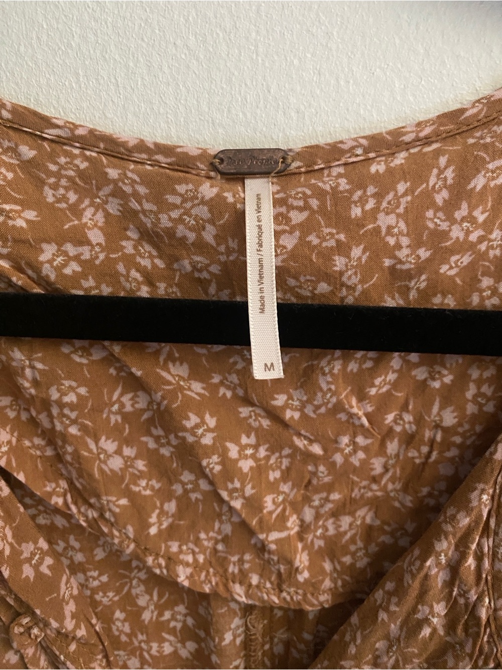 Free People Mustard Floral Mini Dress - Picture 4 of 6